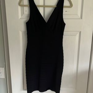 Herve legerdemain bandage style v neck dress